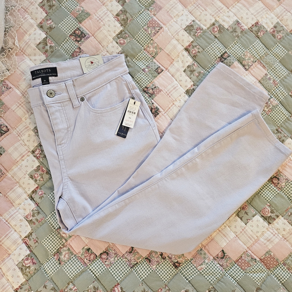 Talbots Light Lavender Jegging/Crop Denim -Simply Flatterng Collection - Picture 4 of 12